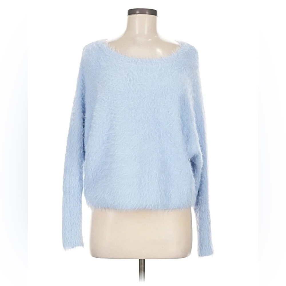Fuzzy Blue Eyelash Jessica Simpson Sweater Size L / Large
